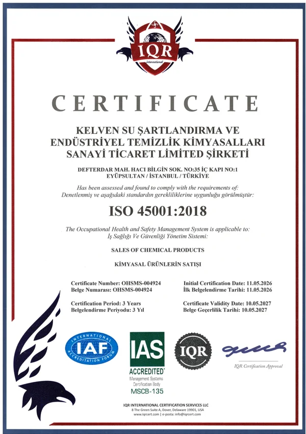 ISO 45001:2018 – İş Sağlığı ve Güvenliği Yönetim Sistemi