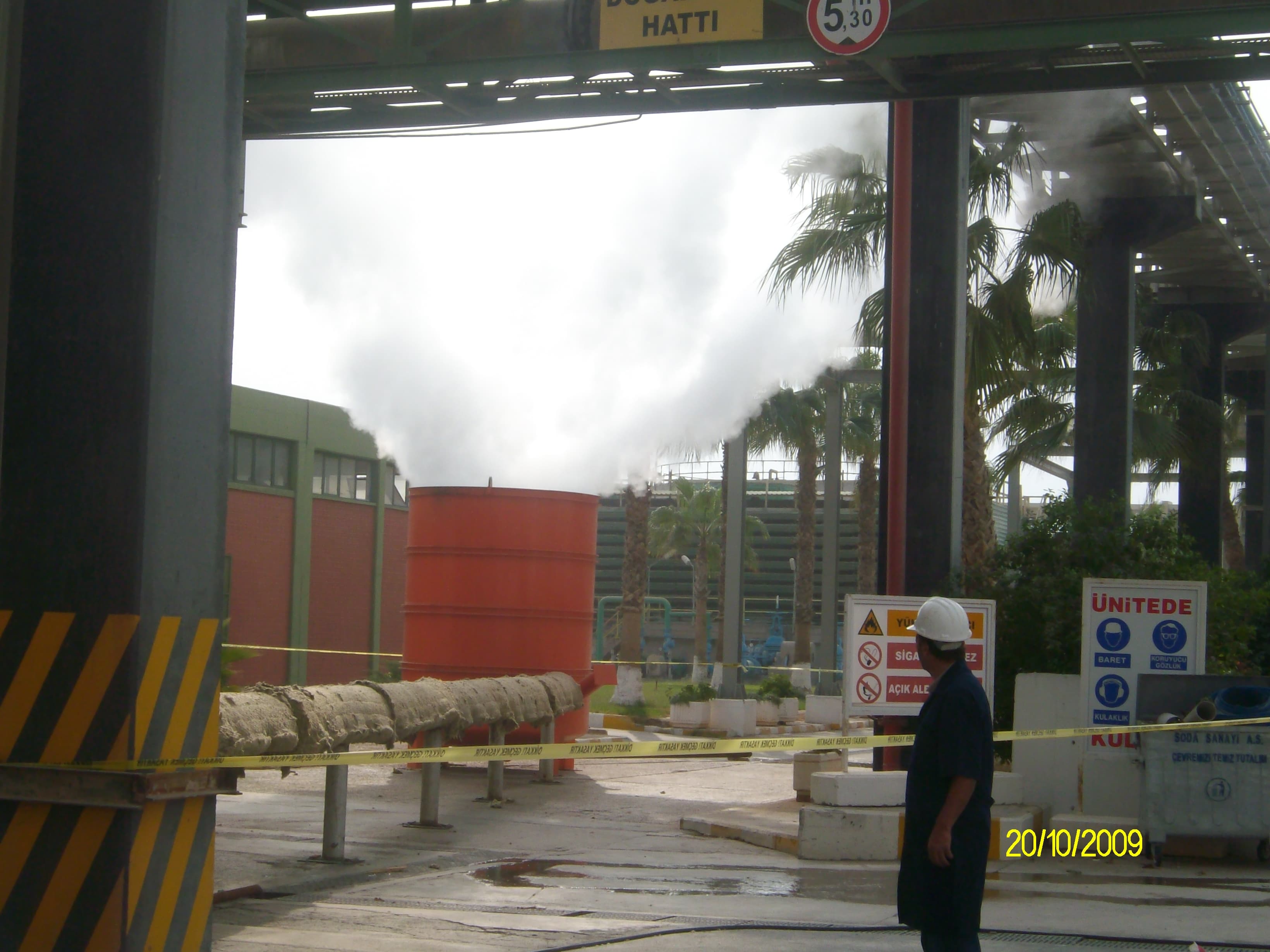 Kelven Kimya field archive photograph showing equipment and a team member at an industrial facility